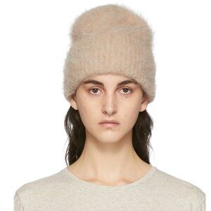 Toteme Alpaca-blend Knit Beanie Sesame Beige